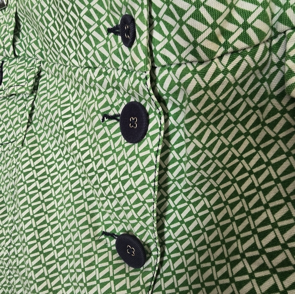 LL Bean White and Green Pattern Skirt Size 16 - Picture 2 of 6